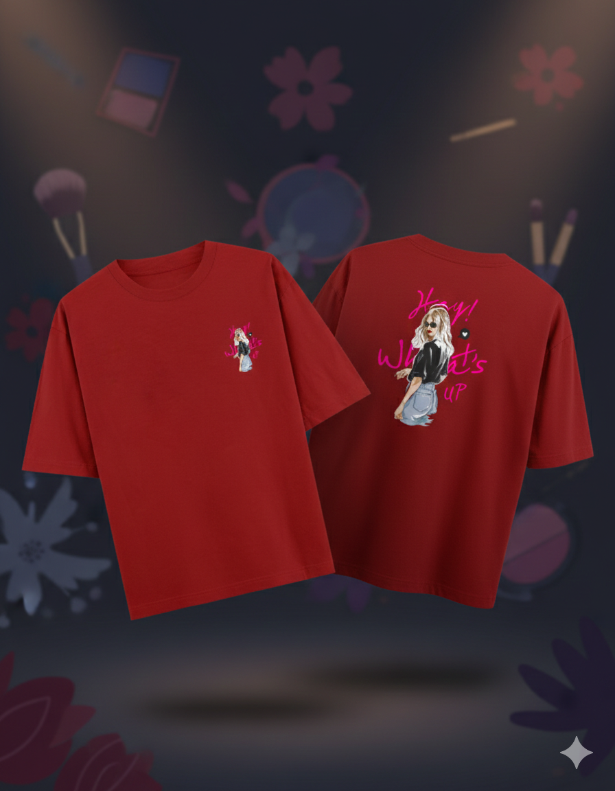 What's up!!  Oversized Women T-Shirt